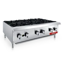 product of General GCHP-36-6NG 36" Countertop Gas Hotplate with Manual Controls, (6) Cast Iron Burners