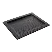 product of Get 15003074001 Cheforward Sustain Tray, 15"L x 11 3/4"W x 3/4"H, Rectangular, Melamine, Black