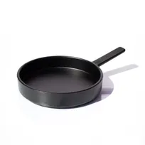 product of GET 15007042012 Cheforward Fry Pan, 11.5"L x 8"W x 2.5"H, 26 Oz, Faux Cast Iron, Melamine, Black