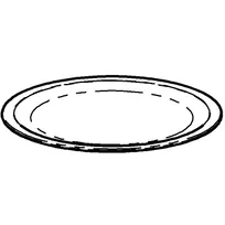 product of GET 2939400 Frilich Replacement Platter, Ceramic, White, For Cold Food Display