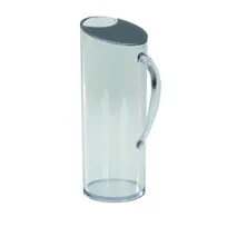 product of GET 3188150 Frilich Muesli Flute, 50.7 Oz (1.5 L) Clear Plastic, 5-3/10" H, Handle, Grey Lid