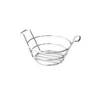 product of GET 4-22784 Round Stainless Steel Serving Basket, 7" Dia. x 3"H with Handle, Restaurant Use