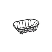 product of GET 4-33453 Oval Braided Basket, 7-1/2" x 4-1/2" x 2-1/4", Iron Powder Coated, Black