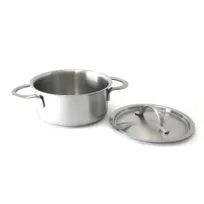 product of GET 4-80910 Mini Bistro Pot, 10 Oz., 4-7/16" Dia. x 2" H x 6-1/2" L, Stainless Steel, Stew Pot