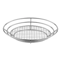 product of GET 4-83814 Clipper Mill Wire Basket - 11" Round Stainless Steel Food Display Basket with Grid Base
