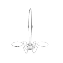 product of GET 4-982029 Rocket Surfboard Onion Ring Tower, 9" Dia. x 10" H, Stainless, 2-3/4" Cup Holders