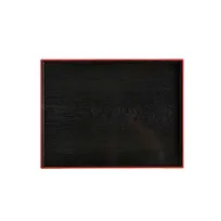 product of GET 902-15-RB Fuji Tray - 15" x 11-1/2" Rectangular PP, Black/Red Tray, Break-Resistant - 1 Dozen