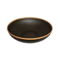product of GET B-330-BR Pottery Market Display Bowl, 5.5 Qt, 13.5" Dia x 3.75"H, Melamine, Brown, Clay Trim