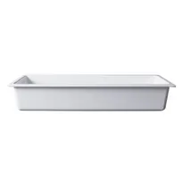 product of GET B24206-W Food Pan - GN 1/2 Long, 20-3/4" x 6-1/4" x 3-3/4" White Melamine, BPA-Free