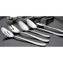 product of GET BSRIM-02 Serving Spoon 12" Slotted 18/8 Stainless Steel Mirror Silver Handle