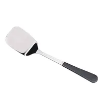 product of GET BSRIM-80-BK Stainless Steel Spatula, 12-1/2" O.A., 3"x3" Blade, Black PVC Handle, Mirror