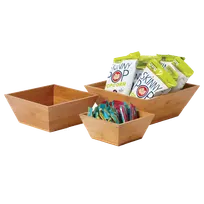product of GET BWL-12-BAM Urban Renewal Square Bamboo Bowl, 6-1/2 Qt, 12" X 12" X 4-1/2" With PET Liner - 1/Case