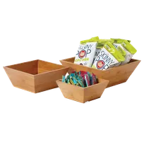product of GET BWL-7-BAM Urban Renewal Bowl, 1-1/2 Qt., 7"L x 7"W x 3-1/4"H, Square, Bamboo, PET Liner - 1/Case