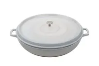 product of GET CA-005-AWH/BK/CC Heiss Braiser Pan, 3 Qt, 10-1/4" Dia., White/Black Interior, Induction, Oven Safe