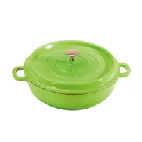 product of GET CA-005-G/BK Heiss Braiser Pan, 3 Qt 10" Green/Black Aluminum, Induction Ready, Lid - Set