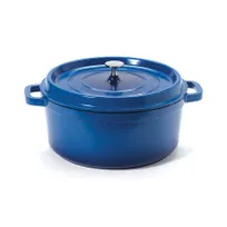 product of GET CA-006-CB/BK/CC Heiss 6-7 Qt Induction Dutch Oven, 11" x 4-1/2" H, Blue, 500°F, Dishwasher Safe