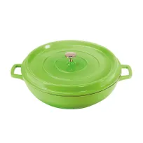 product of GET CA-008-G/BK Heiss Braiser Pan, 4-5 Qt (12" x 2-7") Green/Black Induction Ready 500°F Lid - Set