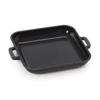 product of GET CA-104-BK/BK Heiss Mini Induction Grill Pan, 6"x6"x1", 10oz, Black Aluminum/Ceramic, 500°F
