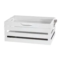 product of GET CH-FULL-W Curator Chafer Crate Frame, 21-3/4" x 13-1/2" x 9-1/2", White Steel, Tritan Lid
