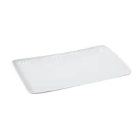 product of GET CS-1811-CN-W Coralline 18" x 11" White Rectangular Melamine Display Tray, Break-Resistant, BPA-Free, NSF