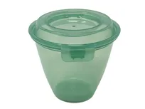 product of GET EC-20-JA Dish Cup, 6-3/4 Oz., 3-3/4" dia. x 2-3/4" H, Jade PP, Hinged Lid - 1 Dozen