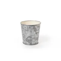 product of GET GC-35-GG/IV French Fry Cup, 3-3/4" Dia x 3-3/4" H, 13-14 oz, Galvanized Metal, Ivory Powder