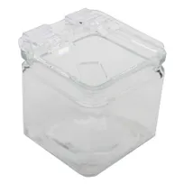 product of GET GL-444-CO44CL-K Urban Renewal Jar, 20 Oz, 4" x 4" x 4", Clear Glass, With Lid
