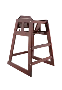 product of GET HC-100-MOD-M2-P High Chair, 19-5/8"W x 19-3/4"D x 29"H, Mahogany Finish, Hardwood, 3-Point Strap Harness