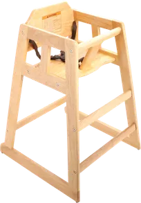 product of GET HC-100-MOD-N2-P High Chair, 19-5/8"W x 19-3/4"D x 29"H, Natural Finish, Hardwood, 3-Point Strap Harness