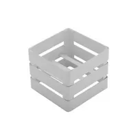 product of GET IR-724-W Curator Condiment Stand, Square, 4-1/4" x 4-1/4" x 3-1/2", Powder-Coated Iron, White