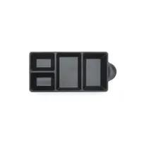 product of GET JWT4C-B 4-Comp Tray, Black Melamine, 8-3/4" L x 4-3/8" W x 1" H, Dishwasher Safe, BPA Free