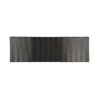 product of GET M20638RC-B Rectangular Tray, 20-7/8" L x 6-3/8" W x 3/4" H, Black, Melamine, Dishwasher Safe