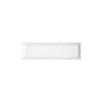 product of GET ML-113-W White Rectangular Melamine Tray 23" x 5-1/4", Scallop Edge, Rubber Feet, Dishwasher Safe