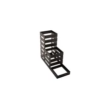 product of GET MTS-36-MG Condiment Stand, 12.5" x 4-1/4" x 9.75", 3-Bin Countertop, Iron, Metal Gray