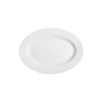 product of GET OP-618-W Milano Oval Platter 18" x 13-1/2" White Melamine Break-Resistant Dishwasher Safe NSF