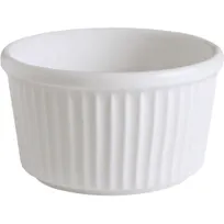 product of GET PA1101707224 Ramekin - 3.4 oz, 3" Dia., Small Round, Ribbed, Porcelain, Bright White - 1 Dozen