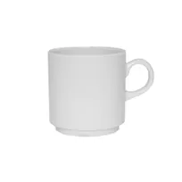 product of GET PA1101906324 - 9.1 Oz White Porcelain Mug, 4"-1/4, Rolled Edge, Microwave/Oven Safe 380°F - Dozen