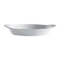 product of GET PA1101909712 Au Gratin Dish, Oval 9" x 4", 9-4/5 oz Porcelain White, Rolled Edge - Dozen