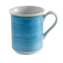 product of GET PA1601606124 11 oz (5" Dia) Porc Mug, Scr-Res, Mic/DW, Oven 380, Yel Edge-Cor/Cal/Blue - 1 Dozen
