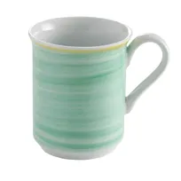 product of GET PA1603606124 Mug - 11 Oz (5" Dia.) Porcelain, Yellow Edge Scratch-Chip, Microwave Safe - Dozen