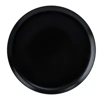 product of GET PA1941712324 9" Round Coupe Rim Plate, Rolled Edge, Porcelain, Black Reactive Glaze - 1 Dozen