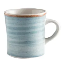 product of GET PP1604726424 Mug - 5" 11 Oz Porcelain Blue Corona Handle, Microwave/Oven Safe 380°F - Dozen