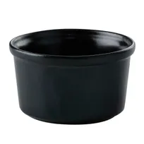 product of GET PP1941807224 Ramekin, 3.4 Oz., 3" Dia., Porcelain, Black Glaze, Microwave/Oven 380°F - Dozen