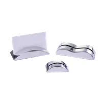 product of GET SGN-35 Urban Renewal Card Holder, 3-3/4" x 3-1/4"H, Single Wave, Stainless Steel