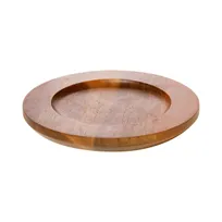 product of GET SKRO-14-BASE Heiss Underliner, 7.85" Dia. x 0.75" H, Wood Acacia, For 14 Oz Round Server