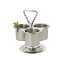 product of GET SSLS-01 Clipper Mill Lazy Susan, 10" x 10" Stainless Steel, Silver, 3-Ring Compartments
