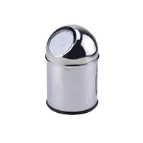 product of GET SSTB-11 Urban Renewal Table Waste Bin, 6-3/4" x 11"H, Dome, Stainless Steel, Mirror Finish