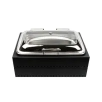 product of GET ST11602114K Strata Chafing Dish Kit, 8-Qt Rectangular Stainless, Hinged Cover, Cases Included