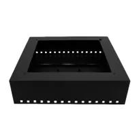 product of GET ST11602115 Base Unit, 16-1/2" x 5-1/4" Square Black Steel Fits ST11702014 & ST11702015 Case- Set