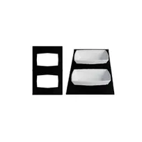 product of GET T0A21PC Bugambilia Single Tile, 20-13/16" X 12-3/4" Aluminum Pacific Blue, Rectangular Openings